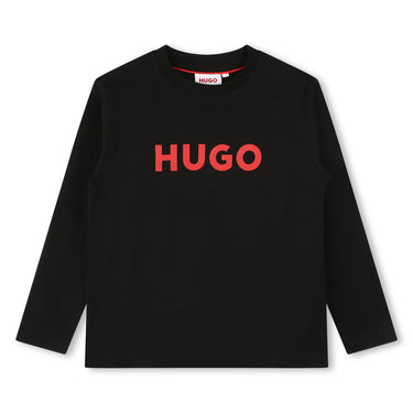 Playera HUGO negra para niños y adolescentes